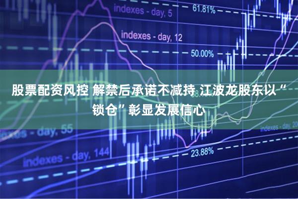 股票配资风控 解禁后承诺不减持 江波龙股东以“锁仓”彰显发展信心