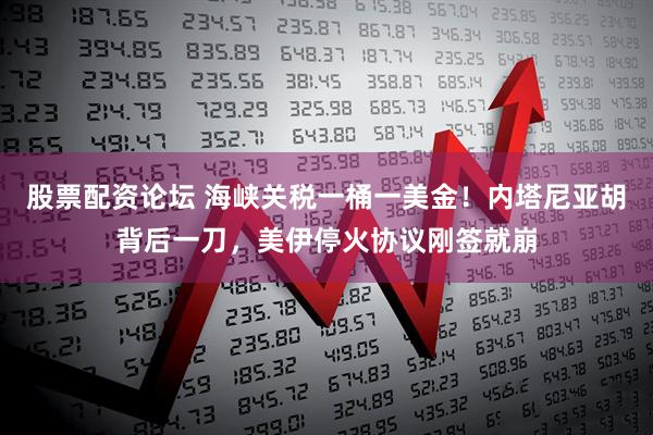 股票配资论坛 海峡关税一桶一美金！内塔尼亚胡背后一刀，美伊停火协议刚签就崩